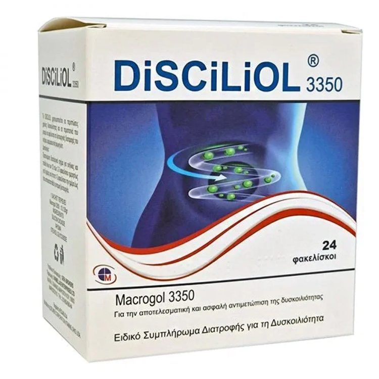 Medichrom DiSCiLioL Magrogol 3350 Special Food Supplement Για Την Αντιμετώπιση Της Δυσκοιλιότητας 24τμχ