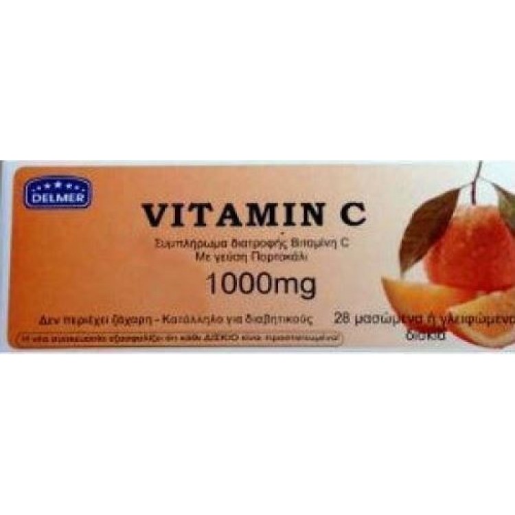 Delmer Vitamin C 1000mg 28 μασώμενες ταμπλέτες